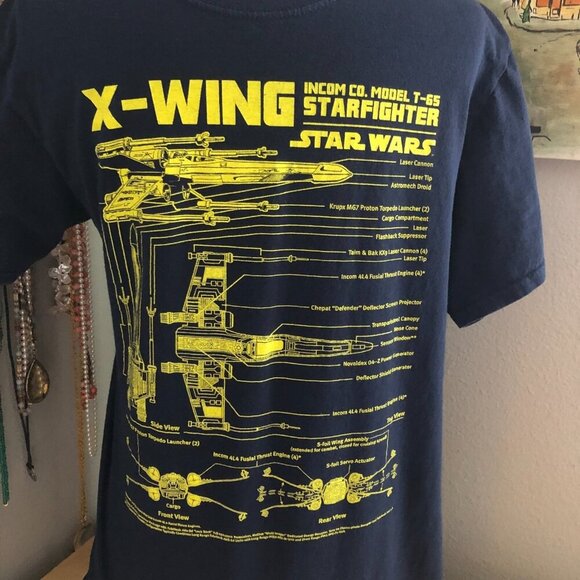 Star Wars X-Wing Starfighter Model T 65 Graphic T Shirt - Picture 5 of 6